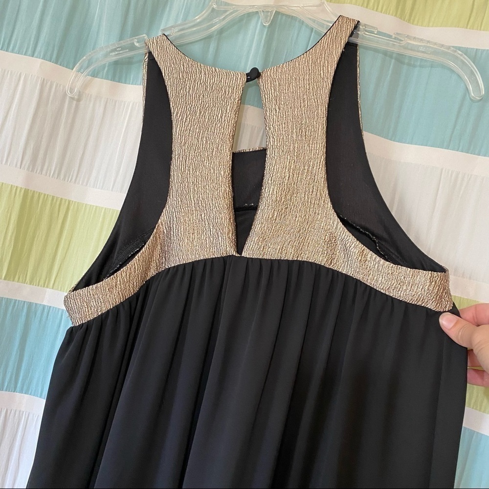 Needle & Thread Metallic & Black Sleeveless Dress Sz Small - Picture 8 of 9